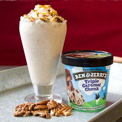 Ben & Jerry's Pecan Turtle Milkshake recipe